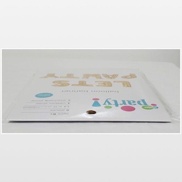 2 New Gold Balloon Pet Party Banner Set - Picture 9 of 10